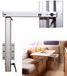 Pieds de table pliants pour camping-car - Pivotant à 360° - Amovible - Aluminium - Argent