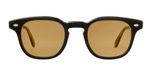 Garrett Leight Sherwood Lunettes de soleil unisexe noir carrées marron 47mm