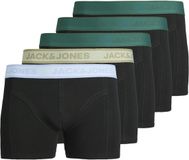 JACK&JONES JACWESLEY SOLID TRUNKS 5 PACK Heren Boxershorts Katoen Zwart XXL