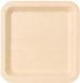 Humbert Taartbordjes - gebaksbordjes - van geperst hout karton - 10x - beige - vierkant - Dia 14 cm