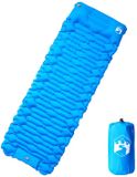 vidaXL Kampeermatras met kussen zelfopblazend 1-persoons blauw