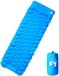 vidaXL Kampeermatras met kussen zelfopblazend 1-persoons blauw