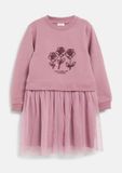 s.Oliver Robe sweat avec application pailletée et jupe en tulle