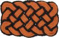 Merkloos Relaxdays Deurmat Kokos Gevlochten 75 x 45 cm Oranje-Zwart