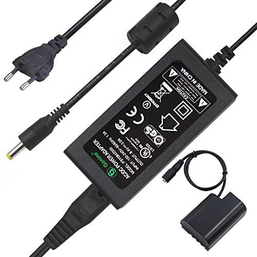 Gonine DMW-DCC12 DMW-AC8 voeding DC-koppeling-opladerkit compatibel met PANASONIC BLF-19-accu's LUMIX DMC-GH3 DMC-GH4 DMC-GH3K DMC-GH4K DC-GH5 en Sigma SDQ SDQH digitale camera's