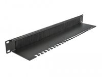 DeLOCK 66484 Panneau brosse Noir 1U Métal