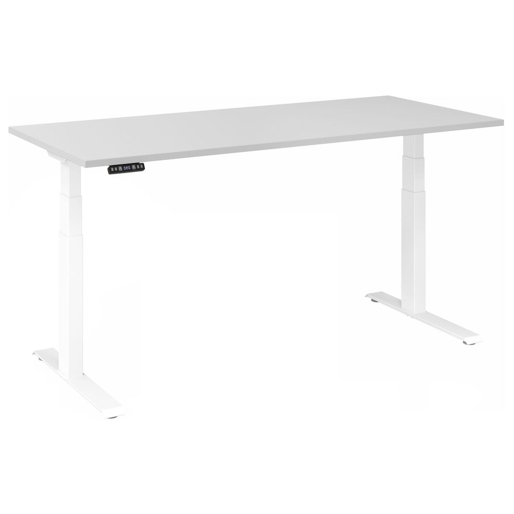 hjh OFFICE PRO XDKB 19 W - Elektrisch in hoogte verstelbaar - Grijs - 180 x 80 cm