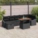Maison Exclusive - Ensemble de jardin 8 places, noir, en polyrotin