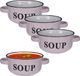 Excellent Houseware Bols à soupe/bols de service - 8x - porcelaine - D13 x H7 cm - rose clair