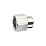 Riegler mof, reducerend, G 1/4 i., G 3/8 i., SW 22, messing vernikkeld
