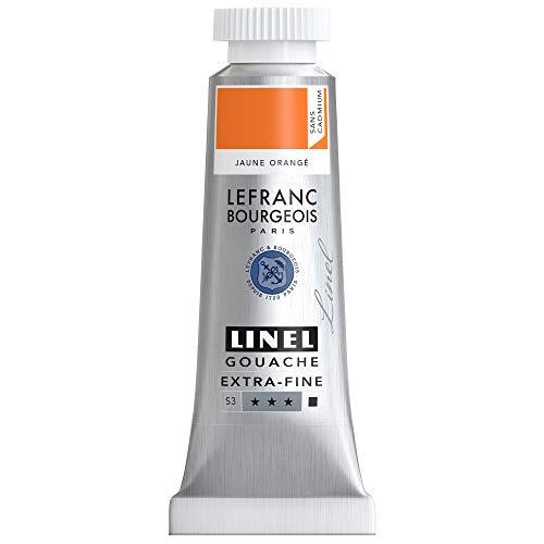 Lefranc & Bourgeois Lefranc Bourgeois 301166 Linel Gouache extra- fijne en gladde aquarelverf met maximale kleurintensiteit, helderheid voor streeploos aanbrengen, tube van 14 ml - Cadmium-Free Orange