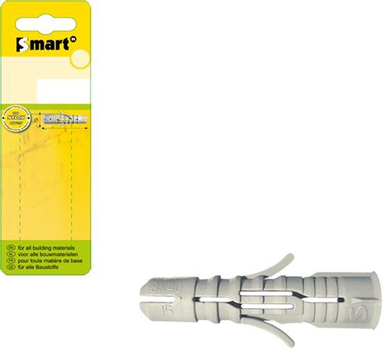 pgb-Europe SMART Nylon plug met boord Ø 12x60 grijs | 4 st