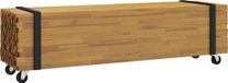 Support TV 110 x 30 x 30 cm Brun Teck massif