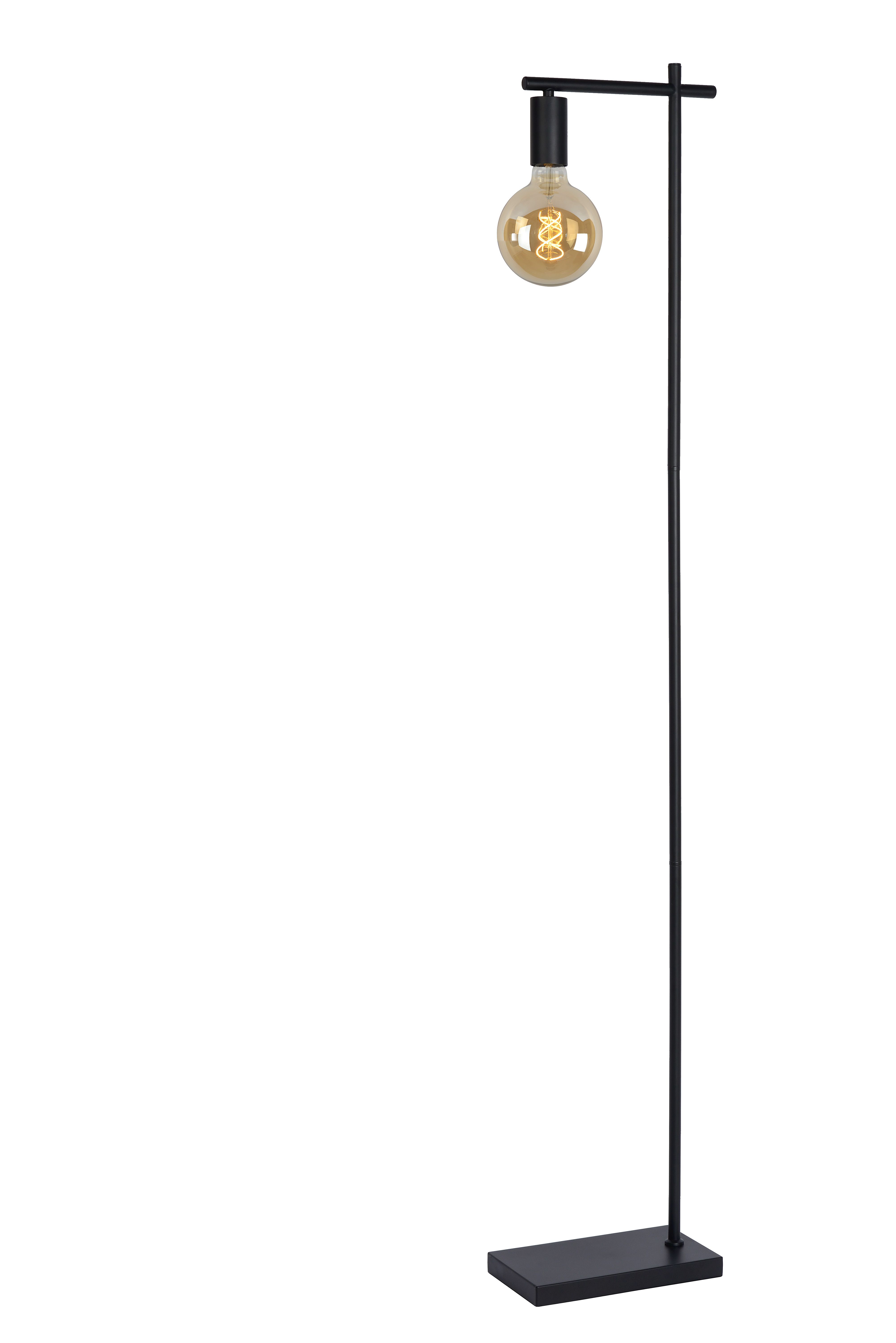 Lucide LEANNE - Vloerlamp - E27 - Zwart - 152cm