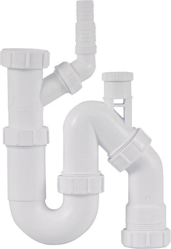 McAlpine Universeelsifon - 6/4 x 40mm - Met Beluchter en Wasmachine Aansluiting