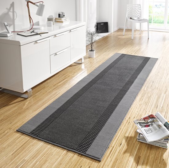 Hanse Home Loper band 80x250cm grijs