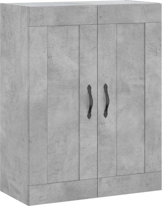 vidaXL Wandkast 69,5x34x90 cm bewerkt hout betongrijs