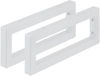Merkloos Relaxdays Plankdrager - set van 2 - 40 cm - staal - wit