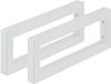 Merkloos Relaxdays Plankdrager - set van 2 - 40 cm - staal - wit