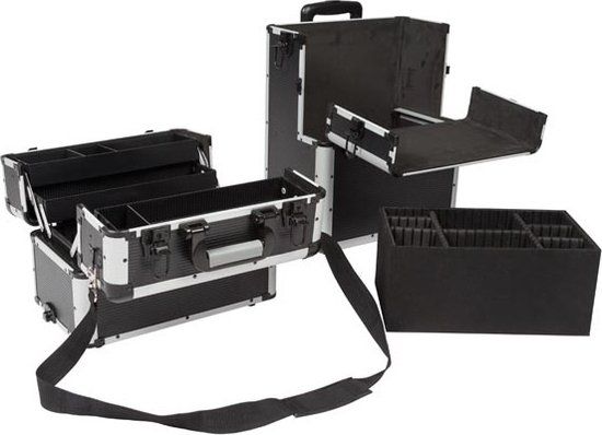 Perel Multifunctionele gereedschapskoffer - Trolley - Zwart - 370 x 225 x 670 mm