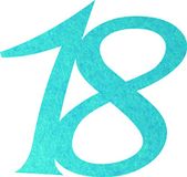 Petra's knutsel-News strooidecoratie, Fliz, turquoise, 18 x 12 x 3 cm, 25 stuks