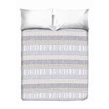 PENSIERI DELICATI Sprei voor tweepersoonsbed, 260 x 280 cm, 100% katoen, grijs, 100% Made in Italy