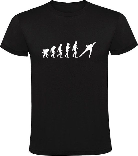 Schaats Evolutie Heren T-shirt Zwart - 2XL