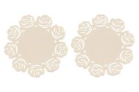 Premier Housewares Rose, 2 stuks, ivoorkleurig
