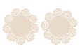 Premier Housewares Rose, 2 stuks, ivoorkleurig