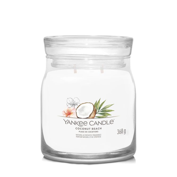 Yankee Candle Coconut Beach Geurkaars - Medium Jar - 368g