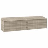 vidaXL Tuinbox 220x50x58 cm poly rattan lichtgrijs
