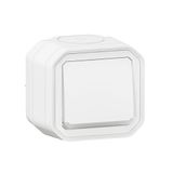 Legrand Lichtknop, 10 A, Plexo, waterdicht conform IP55, volledige verlichtingsregeling, inbouwklaar, oppervlaktemontage, wit, 069762LE