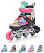 Inline skates 4 in 1 - Verstelbaar - Enfants et adultes - Cuir synthétique - Noir