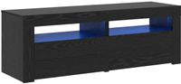 vidaXL Tv-meubel met LED 120x35x40 cm bewerkt hout zwart eiken