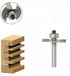 Ideaal Freesbeitel - T-sleuf frees - Houtbewerking - 1/4*3/32 - Aluminium