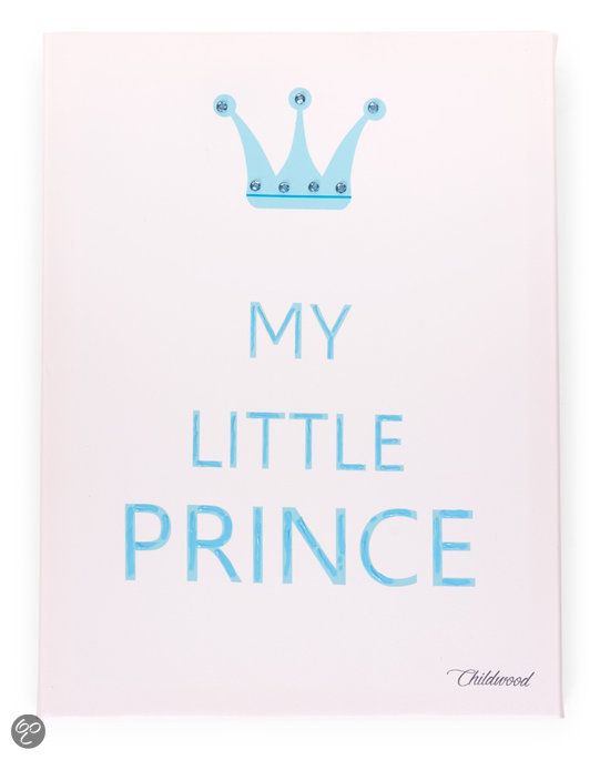 Childhome CHILDWOOD - Schilderij - My Little Prince 30x40 cm - Wit/Blauw