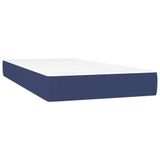 VidaXL Boxspringbed met matras, blauw, 120x200 cm, met stoffen bekleding