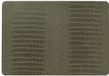 Unique Living placemats Croco lederlook - 1x - 43 x 30 cm - donkergroen - PVC