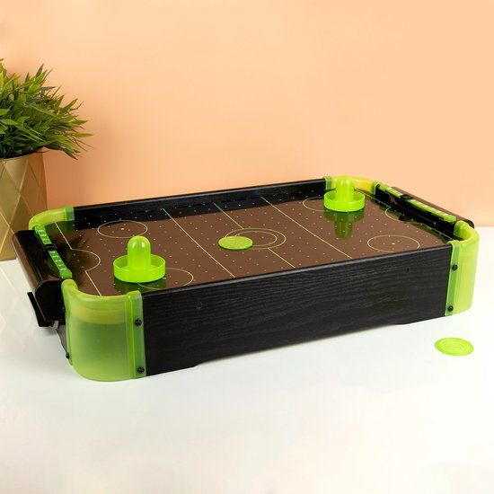 Out of the blue Mini Air Hockey Tafel - Glow in the Dark - 50 x 31 x 9 cm