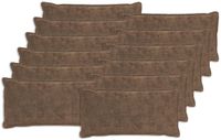 vidaXL - Taie d'oreiller - 12 pièces - BOIS - Marron clair - 40 x 80 cm - Fausse fourrure de lapin