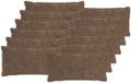vidaXL - Taie d'oreiller - 12 pièces - BOIS - Marron clair - 40 x 80 cm - Fausse fourrure de lapin