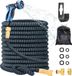 Merkloos Tuyau d'arrosage - Flexible 30 m set de tuyau d'eau extensible - 10 modes buse à main haute pression - jardinage irrigation lavage de voiture animal de compagnie - bleu noir