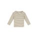A Tiny Story rechtvallende gestreepte longsleeve - ecru