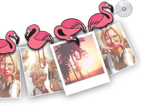 Mustard Funny Fotoclips - ClipIt Flamingos - Set van 6 Stuks Roze