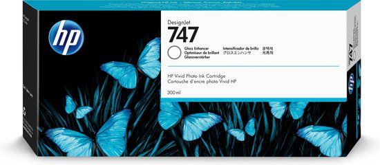 HP 747 Gloss Enhancer DesignJet Ink Cartridge - 300 ml