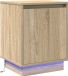 vidaXL Table de chevet Sonoma chêne 39 x 34,5 x 50 cm Bois transformé