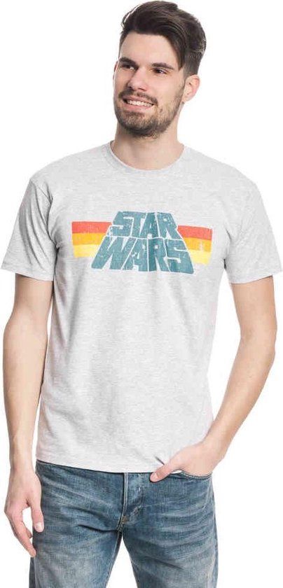 Star Wars Vintage 77 Heren T-shirt - gemêleerd grijs - 4XL