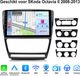 Junsun Autoradio Geschikt Voor Skoda Octavia II 2008-2013 - 10 Inch Touch Screen - 4GB RAM + 64GB Opslag - Draadloze Carplay & Android Auto - GPS Navigatie - Bluetooth 5.0 - WiFi - RDS - DSP - USB - SWC