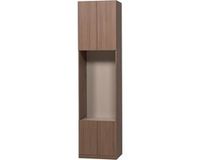 WOOOD Build Smalle Half Open Opbergkast - Walnoot Fineer - Bruin
