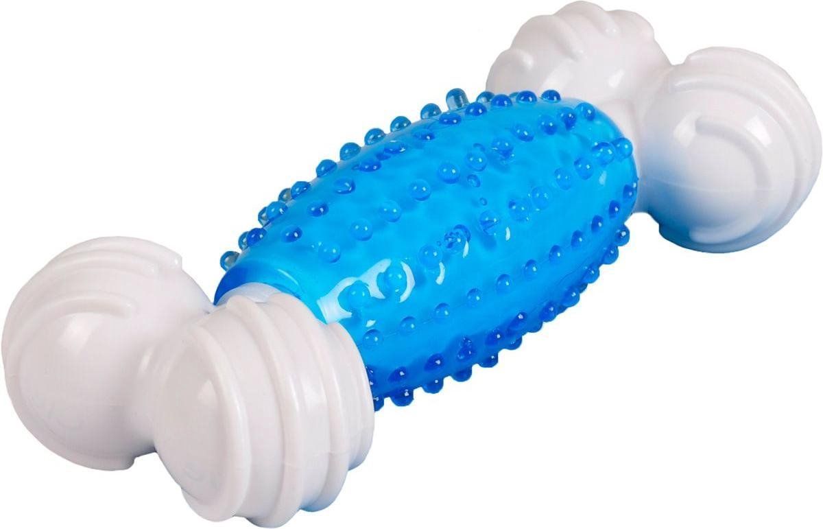 FLAMINGO Hondenspeelgoed Dental Toy Been - Blauw - 6 x 4 x 12.5 cm